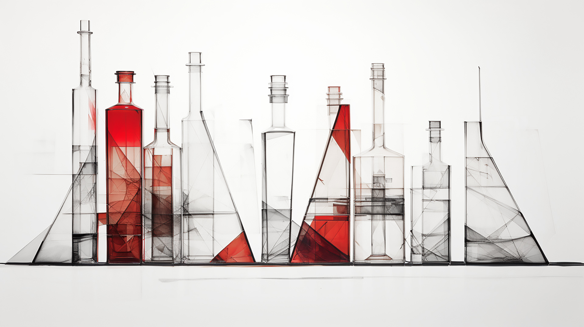 Architecture de marque de boisson - Visuel bouteilles