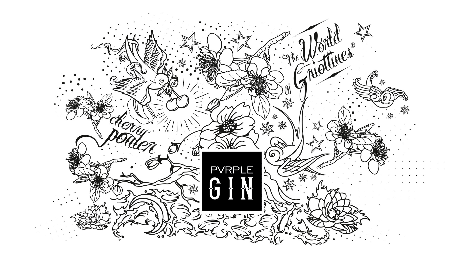 design graphique Pvrple Gin