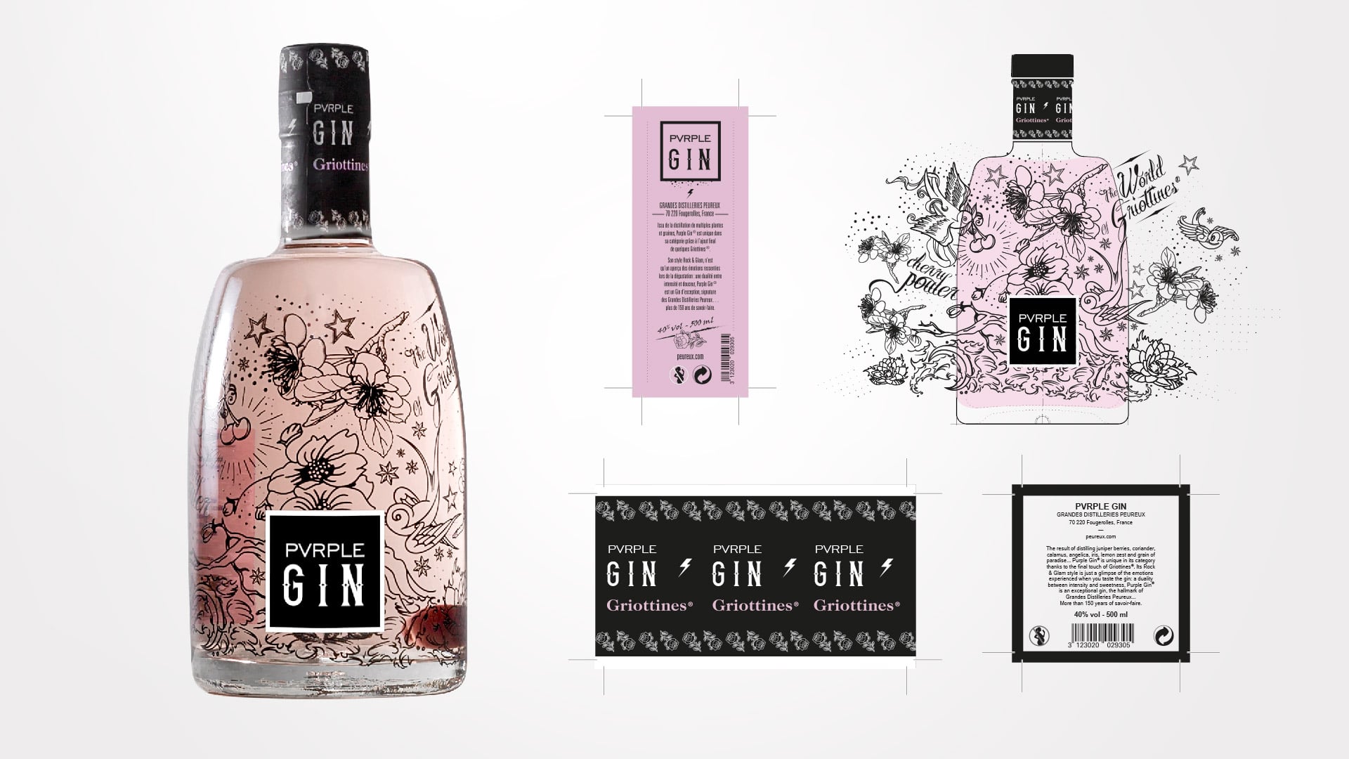 Design Bottle Pvrple Gin