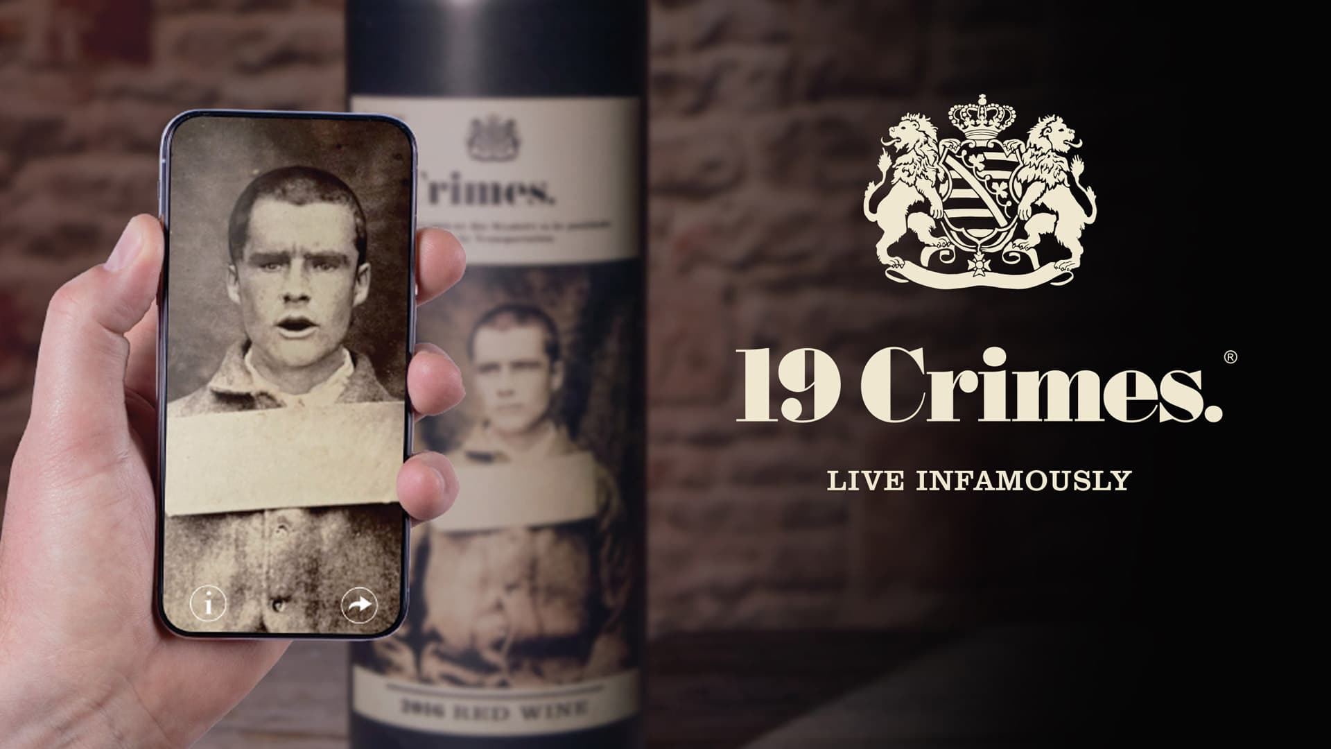 Utilisation de la réalité augmentée sur les vins australiens 19 Crimes de Treasury Wines