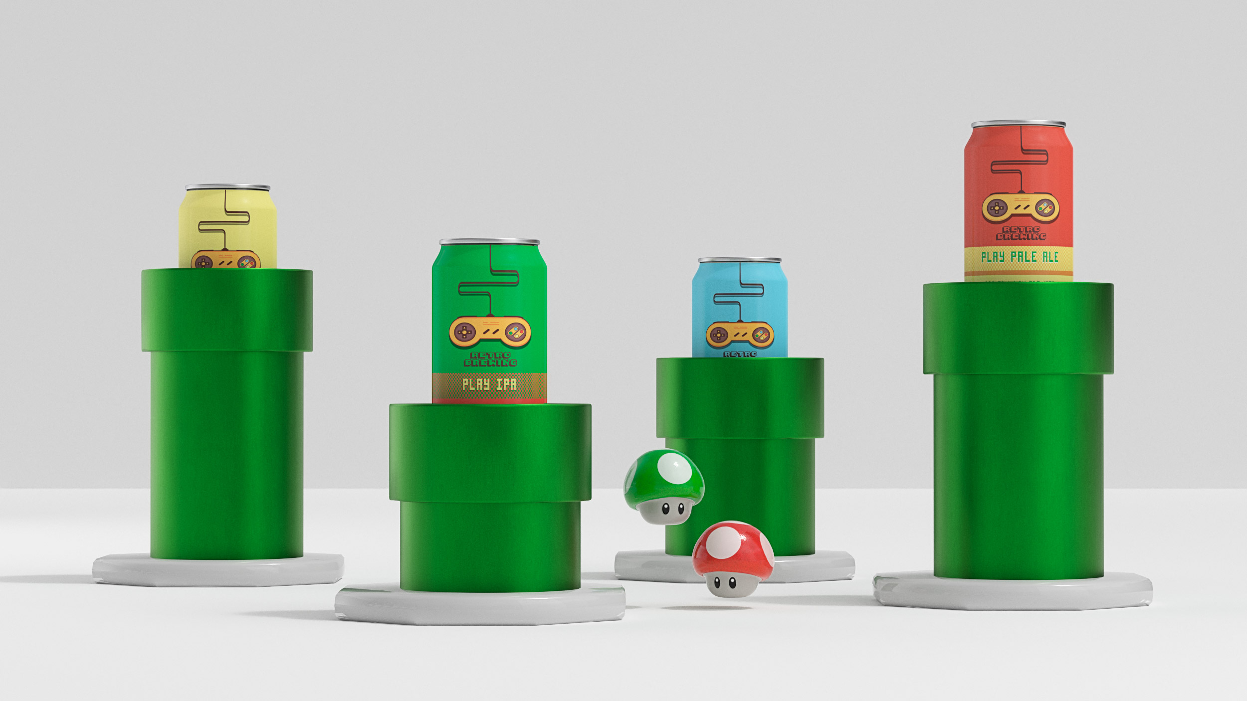 Presentation of Super Mario Bros. cans